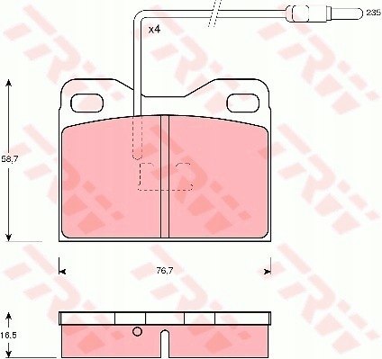Brake pad set PEUGEOT 504 1.8 Brake pad set PEUGEOT 504 1.8