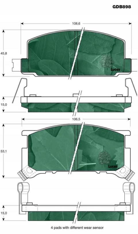 Brake pad set SUBARU Brake pad set SUBARU
