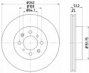 Brake disc HONDA PRELUDE