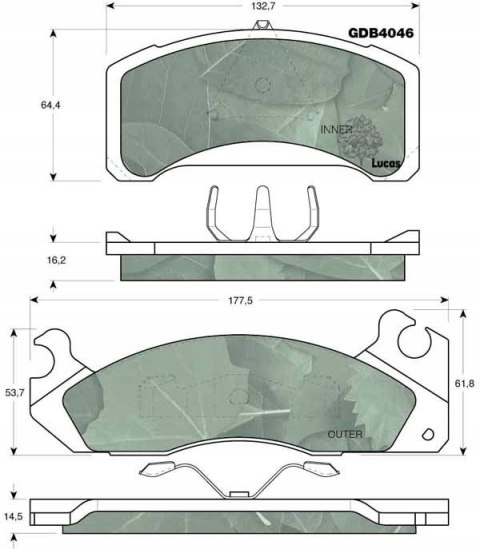 Brake pad set FORD,MERCURY Brake pad set FORD,MERCURY