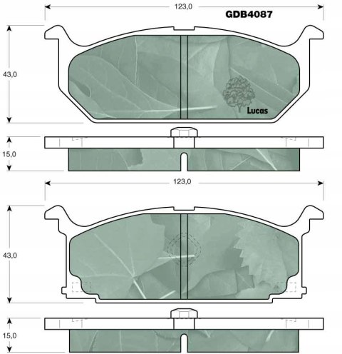 Brake pad set GEO METRO Brake pad set GEO METRO