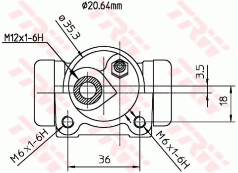Cylinderek hamulcowy RENAULT 9,11 1.6TD,D Cylinderek hamulcowy RENAULT 9,11 1.6TD,D