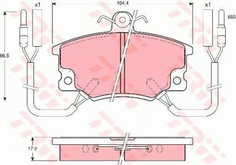 Brake pad set LANCIA DELTA Brake pad set LANCIA DELTA