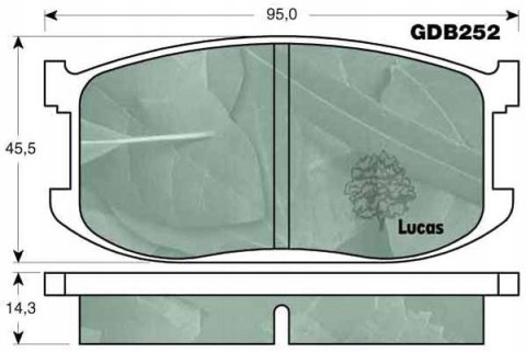 Brake pad set MAZDA 323 80-85 Brake pad set MAZDA 323 80-85