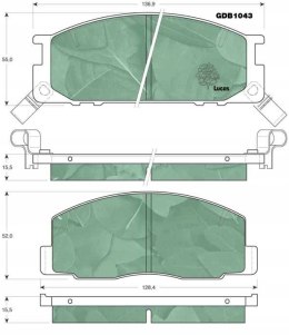 Brake pad set TOYOTA