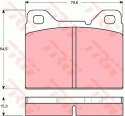 Brake pad set VOLVO 240 2.3,2.4 87