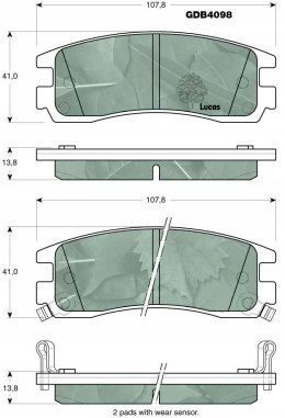 LUCAS Klocki tył PONTIAC GRAND PRIX, TRANS SPORT