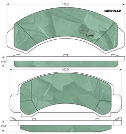 Brake pad set FORD