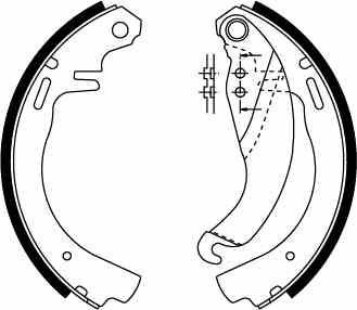 Brake shoe set OPEL CORSA,KADETT