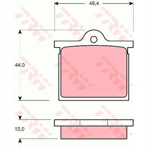 TRW Klocki tylne CITROEN GS 1.0 1970-73