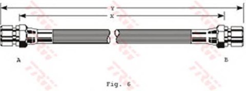 Brake hose OPEL-KADET,CARAVAN