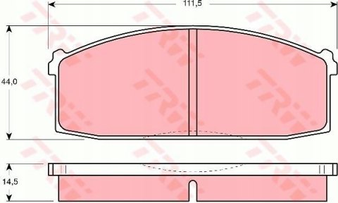 Brake pad set NISSAN 1.5,1.7D 82- Brake pad set NISSAN 1.5,1.7D 82-