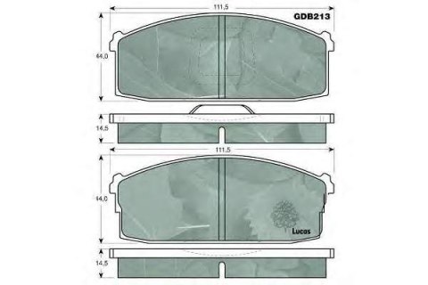 Brake pad set NISSAN 1.6-2.8 80-86 Brake pad set NISSAN 1.6-2.8 80-86