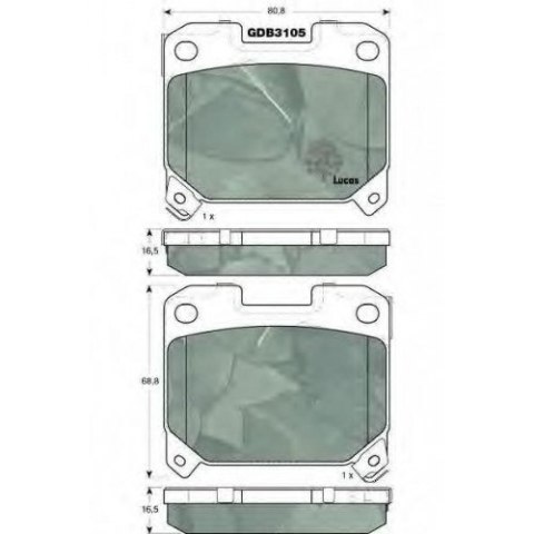 Brake pad set TOYOTA SUPRA 3.0 Brake pad set TOYOTA SUPRA 3.0