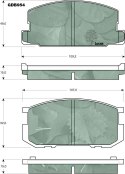 Brake pad set TOYOTA