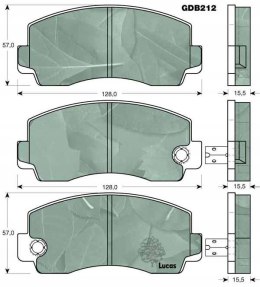 Brake pad set TOYOTA 1.6,2.0 77-81