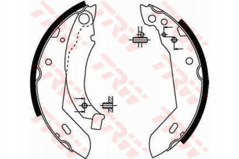 Brake shoe set RENAULT,PEUGEOT