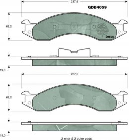 Brake pad set FORD