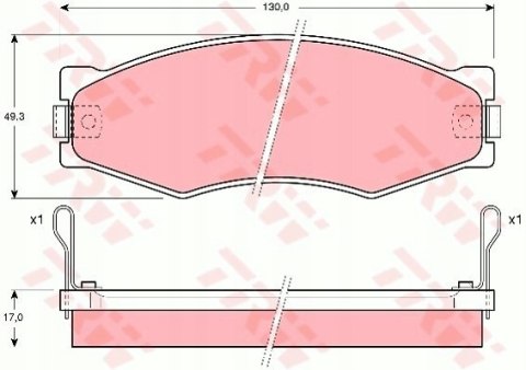 Brake pad set NISSAN 1.6,1.8,2.0 Brake pad set NISSAN 1.6,1.8,2.0