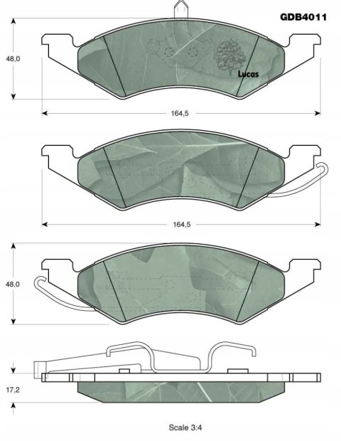 Brake pad set FORD,MERKURY,PLYMOUTH Brake pad set FORD,MERKURY,PLYMOUTH