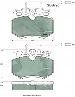 Brake pad set CITROEN ZX 1.9