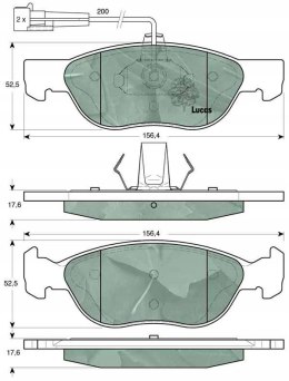 Brake pad set ALFA ROMEO T.SPARK,145