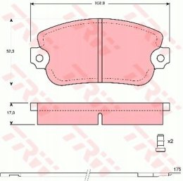 Brake pad set LANCIA