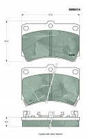 Brake pad set MAZDA 323 1.5-1.8 85-