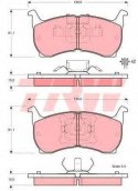 Brake pad set MAZDA 626 1.6,2.0 83-