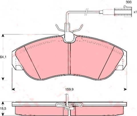 Brake Pad Set FIAT,PEUG.CITR