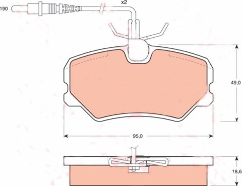 Brake Pad Set PEUGEOT