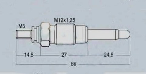 Świeca żarowa Delphi Renault 19, 21, Espace 89-98