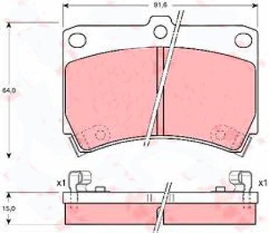 Komplet klocków hamulcowych MAZDA 323