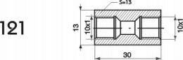 Łącznik przewodu hamulcowego M10 x 1