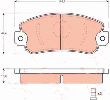 Brake Pad Set FIAT,LANCIA,SEAT