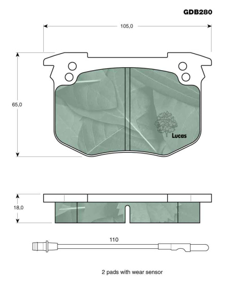 Brake pad set PEUG.RENAULT 505