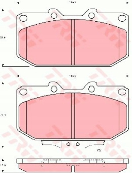 Brake pad set NISSAN