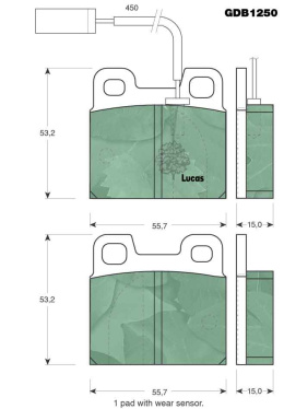 Brake pad set ALFA ROMEO 75 1.8-3.0