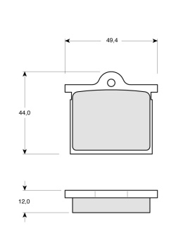 Brake pad set CITROEN GS 70-01/73