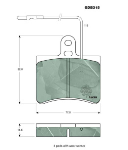 Komplet klocków hamulcowych CITROEN.C32,C35,FIAT 242