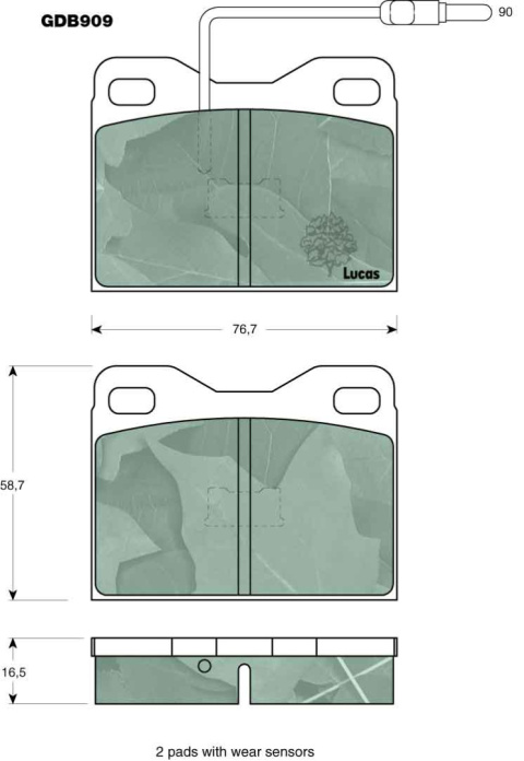 Brake pad set CITROEN,PEUGEOT