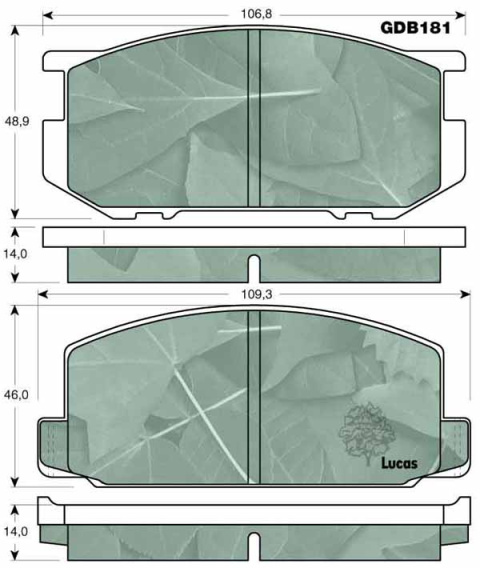 Brake pad set DAIHATSU