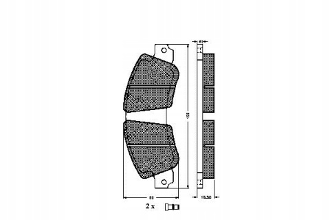 Komplet klocków hamulcowych FIAT 130,RENAULT TRAFIC