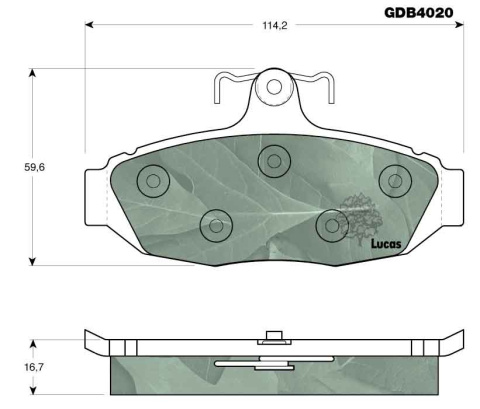 Brake pad set FORD TAURUS 88-91