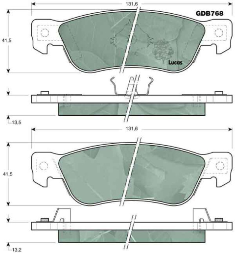 Brake pad set ISUZU