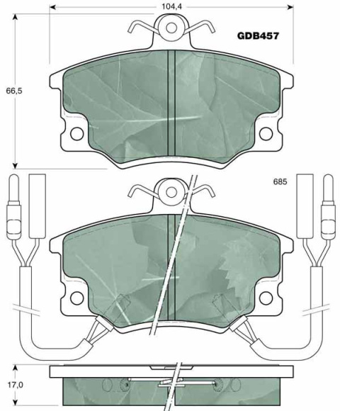 Brake pad set LANCIA DELTA Brake pad set LANCIA DELTA