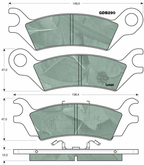 Brake pad set MAZDA 929 2.0 8