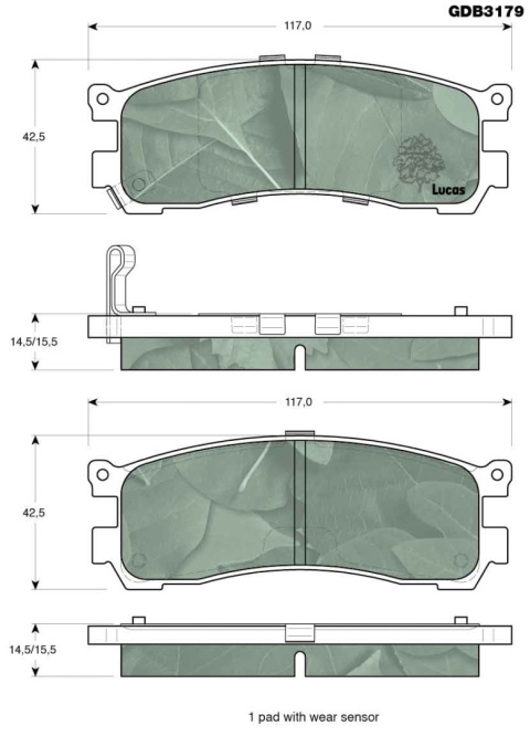 Komplet klocków hamulcowych MAZDA MPV i V6