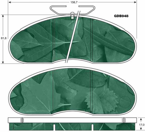 Brake pad set MERCEDES,NISSAN