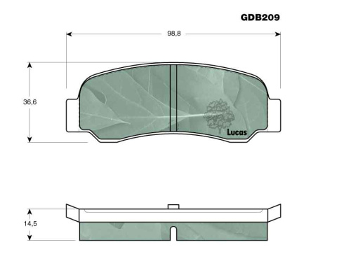 Brake pad set MITSUB.Lancer 1.6 GSR